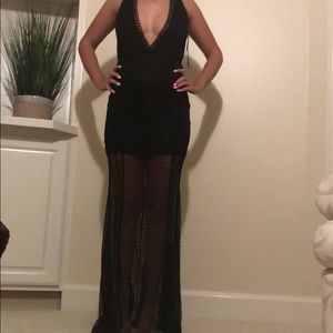 Black dress with sheer bottom